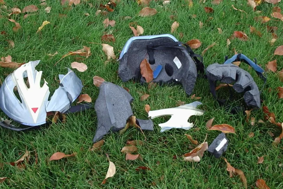 Broken Bike Helmet